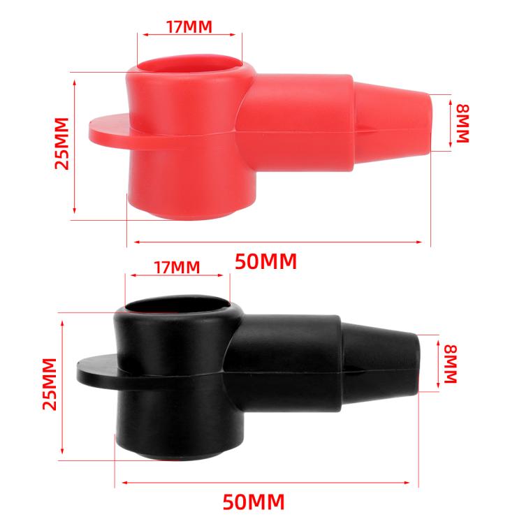 3 Pairs / Set Car Battery Pile Head PVC Protective Cover(Black + Red) - Booster Cable & Clip by buy2fix | Online Shopping UK | buy2fix