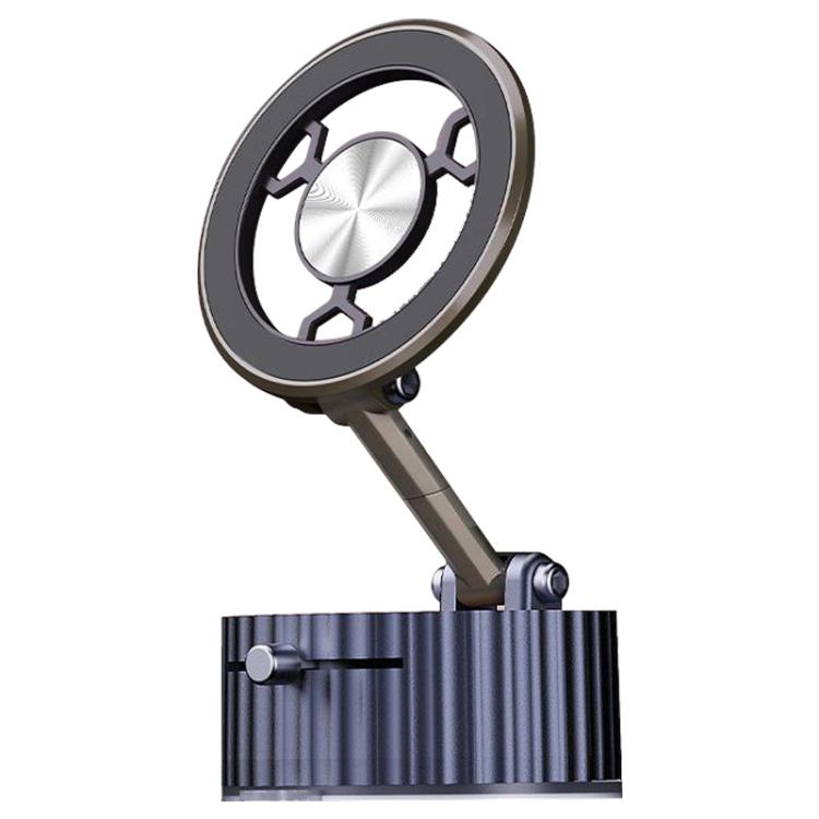 BDK101 Vacuum Adsorption Magnetic Folding Car Phone Holder(Gun Metal) - Universal Car Holders by buy2fix | Online Shopping UK | buy2fix