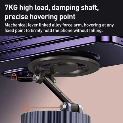 BDK101 Vacuum Adsorption Magnetic Folding Car Phone Holder(Gun Metal) - Universal Car Holders by buy2fix | Online Shopping UK | buy2fix