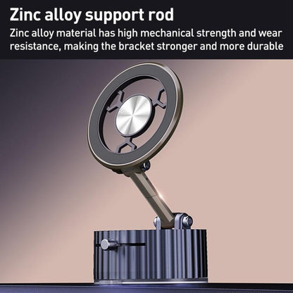 BDK101 Vacuum Adsorption Magnetic Folding Car Phone Holder(Silver) - Universal Car Holders by buy2fix | Online Shopping UK | buy2fix