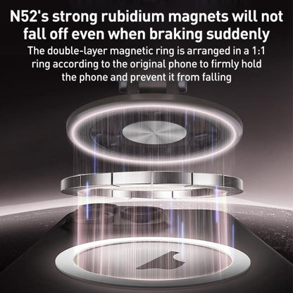 BDK101 Vacuum Adsorption Magnetic Folding Car Phone Holder(Gun Metal) - Universal Car Holders by buy2fix | Online Shopping UK | buy2fix