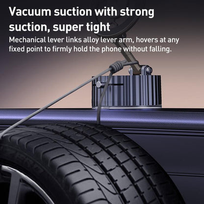 BDK101 Vacuum Adsorption Magnetic Folding Car Phone Holder(Gun Metal) - Universal Car Holders by buy2fix | Online Shopping UK | buy2fix