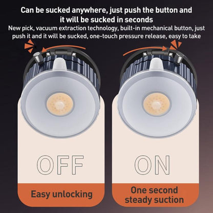 BDK101 Vacuum Adsorption Magnetic Folding Car Phone Holder(Gun Metal) - Universal Car Holders by buy2fix | Online Shopping UK | buy2fix