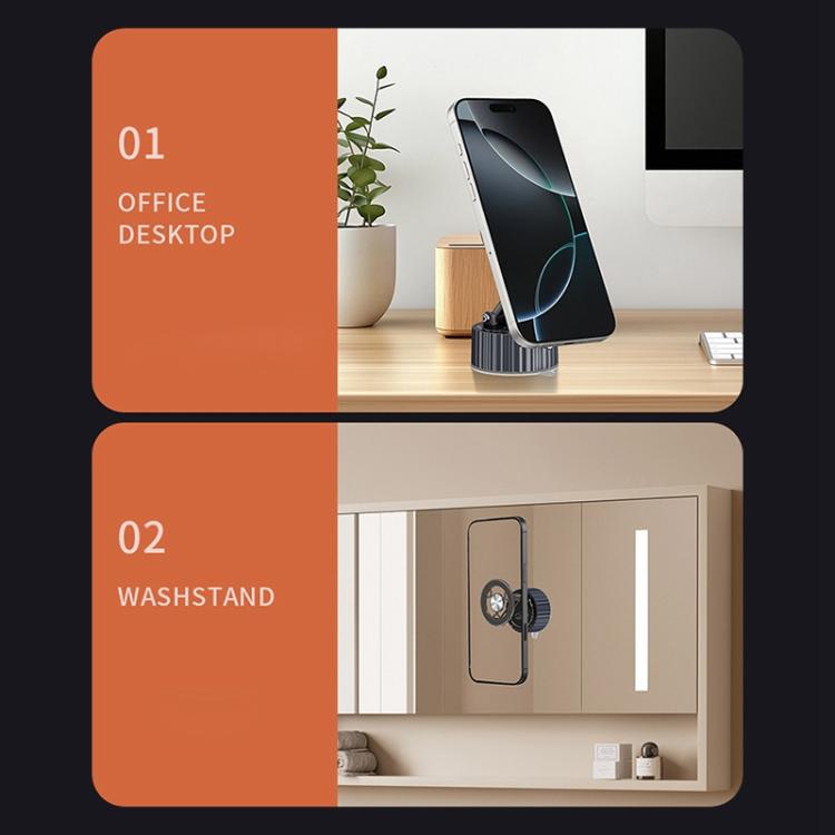 BDK101 Vacuum Adsorption Magnetic Folding Car Phone Holder(Gun Metal) - Universal Car Holders by buy2fix | Online Shopping UK | buy2fix