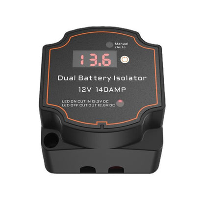 IP68 12V 140A Car Smart Dual Battery Isolation Controller with Digital Display Voltmeter, Type:5m Set - Relays by buy2fix | Online Shopping UK | buy2fix