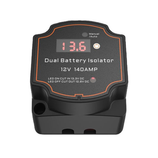 IP68 12V 140A Car Smart Dual Battery Isolation Controller with Digital Display Voltmeter, Type:5m Set - Relays by buy2fix | Online Shopping UK | buy2fix