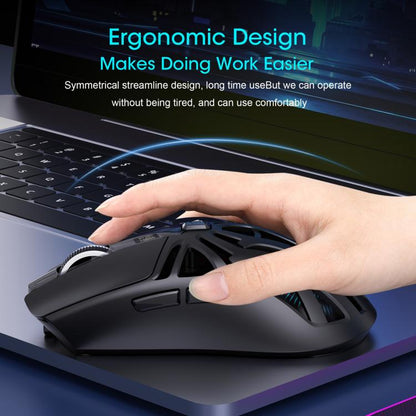 HXSJ T400 Tri-mode Rechargeable Wireless Mouse(Black) - Wireless Mice by HXSJ | Online Shopping UK | buy2fix