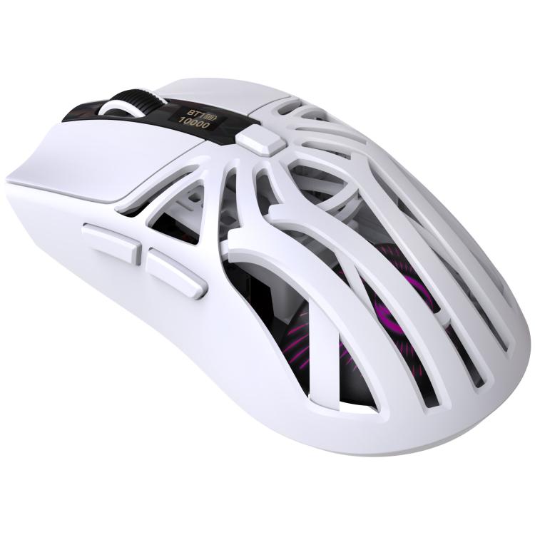 HXSJ T400 Tri-mode Rechargeable Wireless Mouse(White) - Wireless Mice by HXSJ | Online Shopping UK | buy2fix