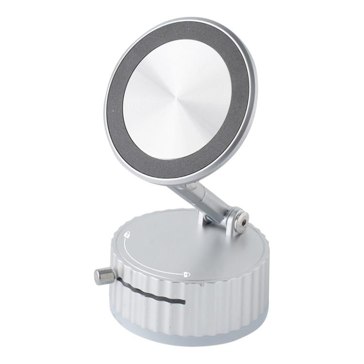 BDK103 Vacuum Adsorption Magnetic Folding Car Phone Holder(Silver) - Universal Car Holders by buy2fix | Online Shopping UK | buy2fix