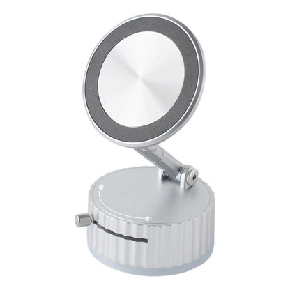 BDK103 Vacuum Adsorption Magnetic Folding Car Phone Holder(Silver) - Universal Car Holders by buy2fix | Online Shopping UK | buy2fix