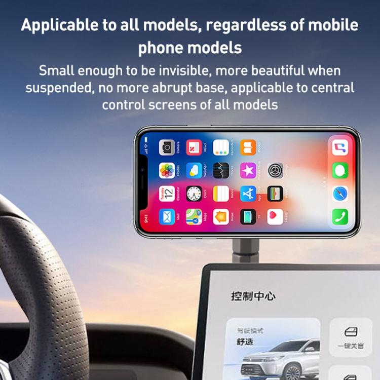 BDK103 Vacuum Adsorption Magnetic Folding Car Phone Holder(Gun Metal) - Universal Car Holders by buy2fix | Online Shopping UK | buy2fix