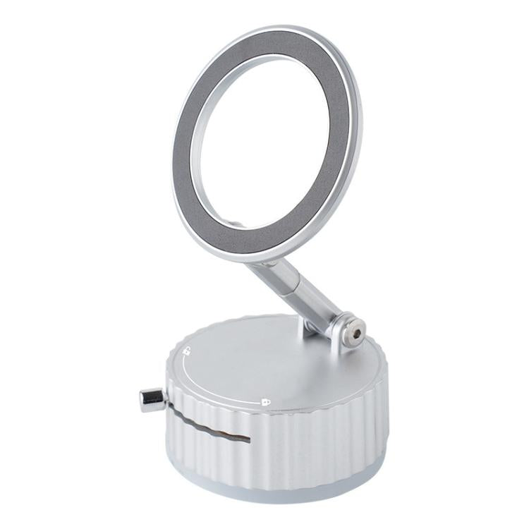 BDK104 Vacuum Adsorption Magnetic Folding Car Phone Holder(Silver) - Universal Car Holders by buy2fix | Online Shopping UK | buy2fix