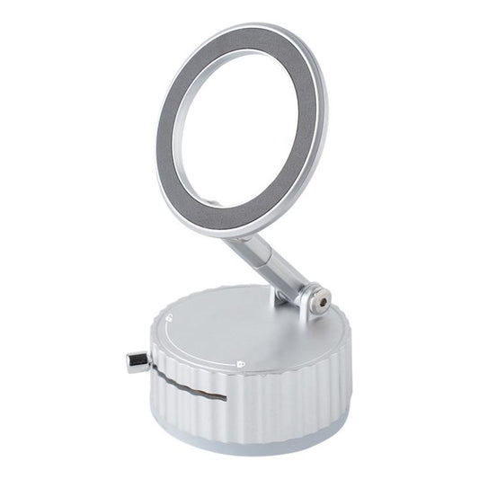 BDK104 Vacuum Adsorption Magnetic Folding Car Phone Holder(Silver) - Universal Car Holders by buy2fix | Online Shopping UK | buy2fix