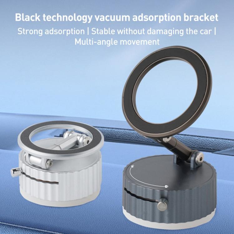 BDK104 Vacuum Adsorption Magnetic Folding Car Phone Holder(Gun Metal) - Universal Car Holders by buy2fix | Online Shopping UK | buy2fix
