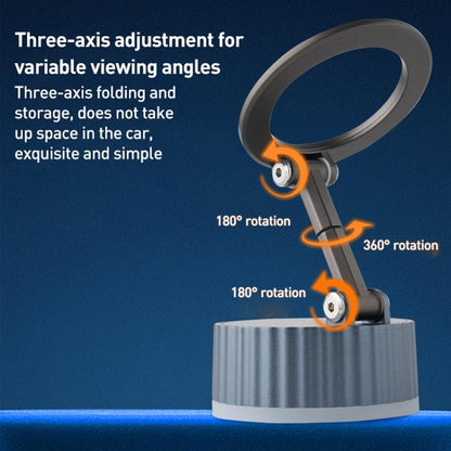 BDK104 Vacuum Adsorption Magnetic Folding Car Phone Holder(Gun Metal) - Universal Car Holders by buy2fix | Online Shopping UK | buy2fix