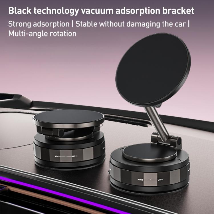 CCT30-2F Rotating Vacuum Adsorption Magnetic Car Phone Holder(Black) - Universal Car Holders by buy2fix | Online Shopping UK | buy2fix