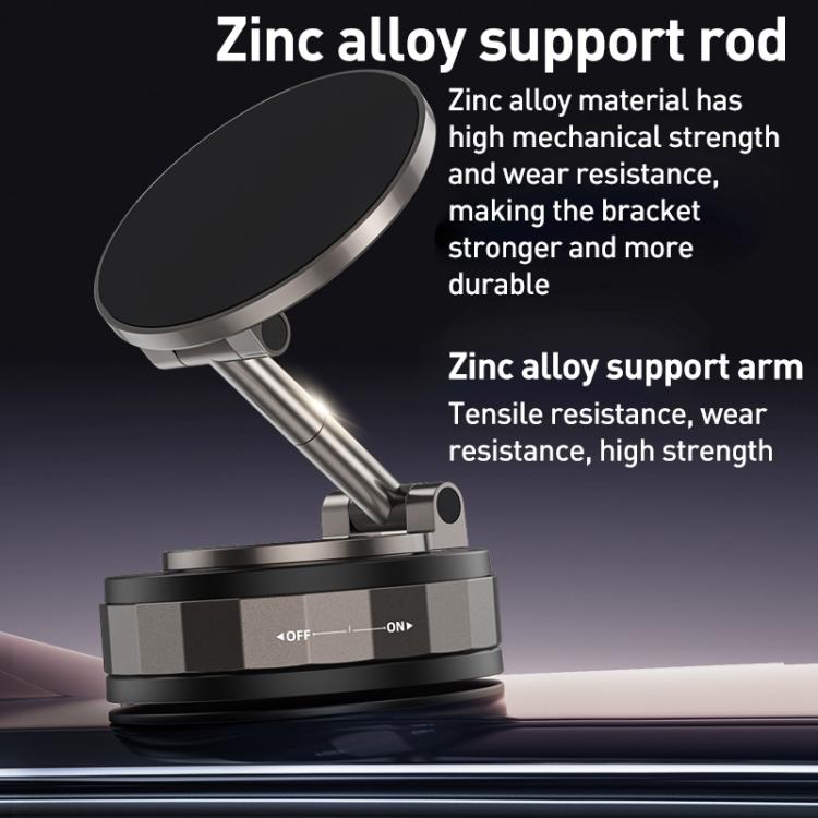 CCT30-2F Rotating Vacuum Adsorption Magnetic Car Phone Holder(Black) - Universal Car Holders by buy2fix | Online Shopping UK | buy2fix