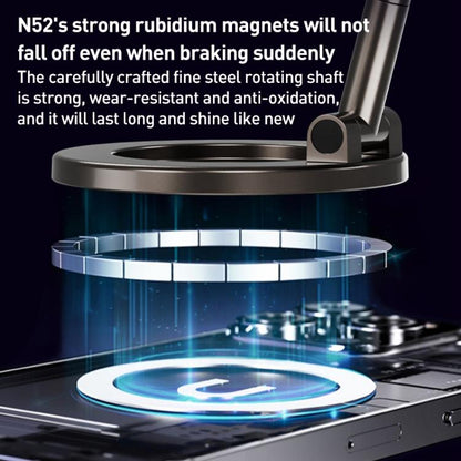 CCT30-2F Rotating Vacuum Adsorption Magnetic Car Phone Holder(Black) - Universal Car Holders by buy2fix | Online Shopping UK | buy2fix