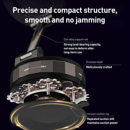 CCT30-2F Rotating Vacuum Adsorption Magnetic Car Phone Holder(Black) - Universal Car Holders by buy2fix | Online Shopping UK | buy2fix