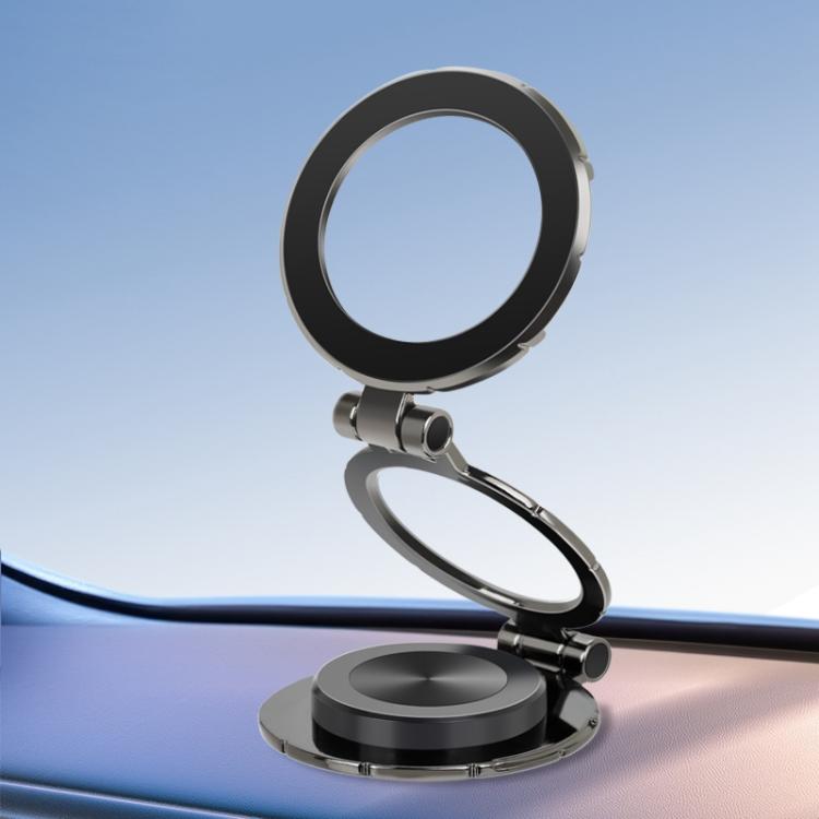 G222 Three-axis Folding MagSafe Magnetic Car Phone Holder(Gun Metal) - Universal Car Holders by buy2fix | Online Shopping UK | buy2fix