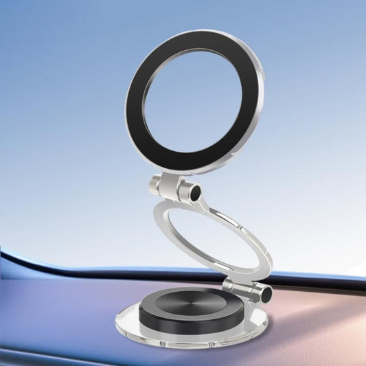 G222 Three-axis Folding MagSafe Magnetic Car Phone Holder(Silver) - Universal Car Holders by buy2fix | Online Shopping UK | buy2fix