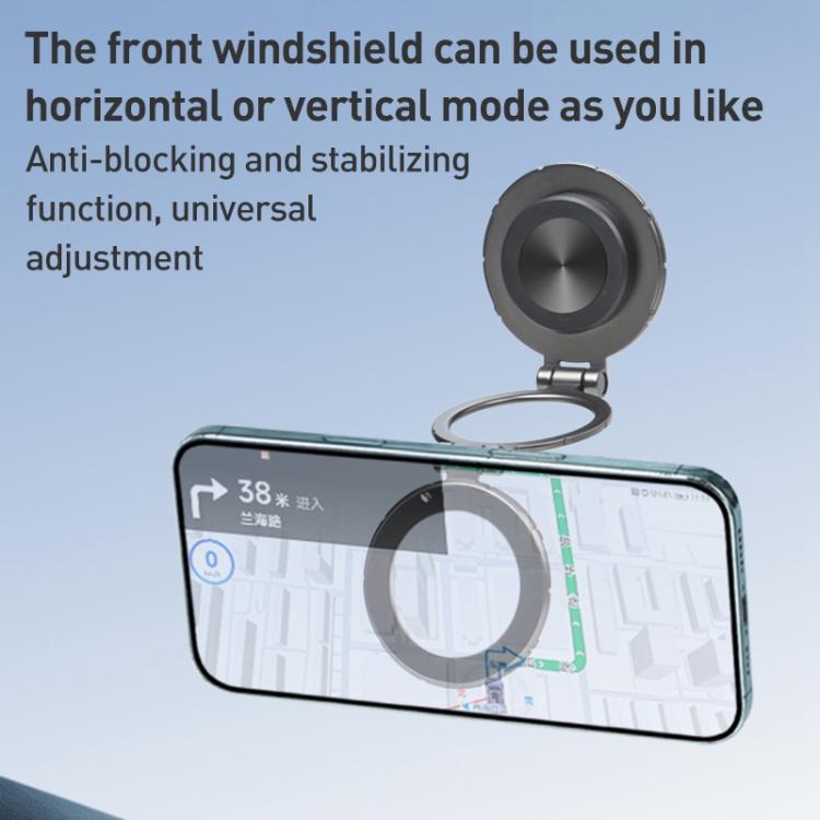 G222 Three-axis Folding MagSafe Magnetic Car Phone Holder(Gun Metal) - Universal Car Holders by buy2fix | Online Shopping UK | buy2fix