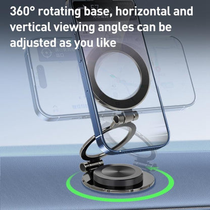 G222 Three-axis Folding MagSafe Magnetic Car Phone Holder(Silver) - Universal Car Holders by buy2fix | Online Shopping UK | buy2fix