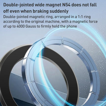 G222 Three-axis Folding MagSafe Magnetic Car Phone Holder(Silver) - Universal Car Holders by buy2fix | Online Shopping UK | buy2fix