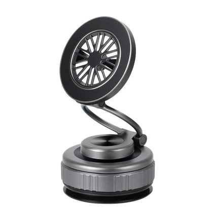 G511 Three-axis Folding Vacuum Adsorption Magnetic Car Phone Holder(Gun Metal) - Universal Car Holders by buy2fix | Online Shopping UK | buy2fix