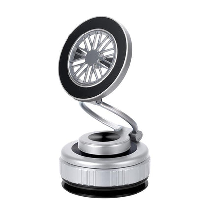 G511 Three-axis Folding Vacuum Adsorption Magnetic Car Phone Holder(Silver) - Universal Car Holders by buy2fix | Online Shopping UK | buy2fix