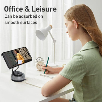 G511 Three-axis Folding Vacuum Adsorption Magnetic Car Phone Holder(Gun Metal) - Universal Car Holders by buy2fix | Online Shopping UK | buy2fix