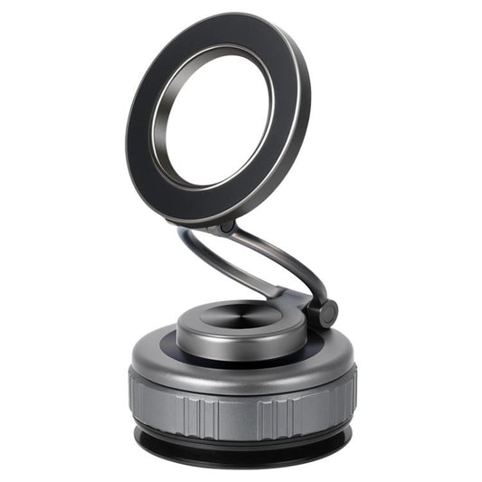 G512 Three-axis Folding Vacuum Adsorption Magnetic Car Phone Holder(Gun Metal) - Universal Car Holders by buy2fix | Online Shopping UK | buy2fix