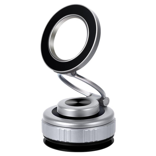 G512 Three-axis Folding Vacuum Adsorption Magnetic Car Phone Holder(Silver) - Universal Car Holders by buy2fix | Online Shopping UK | buy2fix