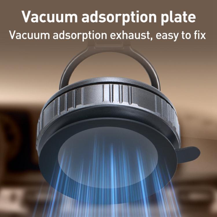 G512 Three-axis Folding Vacuum Adsorption Magnetic Car Phone Holder(Gun Metal) - Universal Car Holders by buy2fix | Online Shopping UK | buy2fix