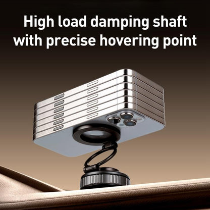 G512 Three-axis Folding Vacuum Adsorption Magnetic Car Phone Holder(Gun Metal) - Universal Car Holders by buy2fix | Online Shopping UK | buy2fix