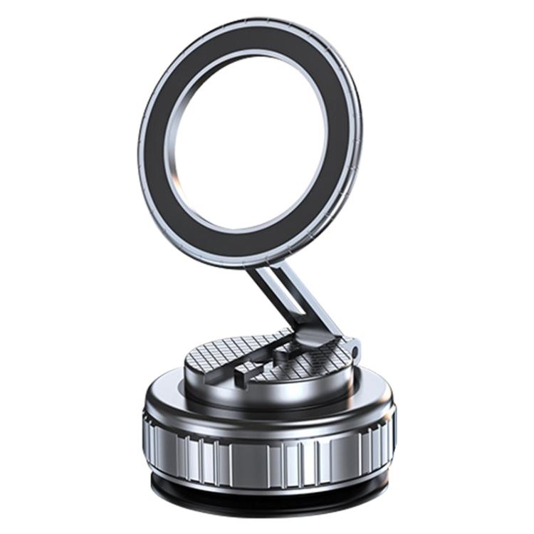 G712 Three-axis Folding Vacuum Adsorption Magnetic Car Phone Holder(Silver) - Universal Car Holders by buy2fix | Online Shopping UK | buy2fix