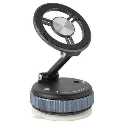 XZK102 Folding Vacuum Adsorption Magnetic Car Phone Holder(Gun Metal) - Universal Car Holders by buy2fix | Online Shopping UK | buy2fix