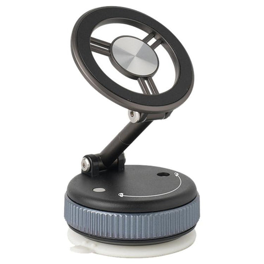 XZK102 Folding Vacuum Adsorption Magnetic Car Phone Holder(Gun Metal) - Universal Car Holders by buy2fix | Online Shopping UK | buy2fix