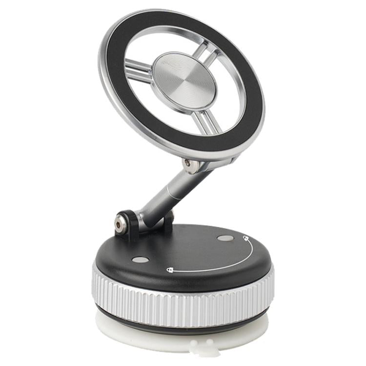 XZK102 Folding Vacuum Adsorption Magnetic Car Phone Holder(Silver) - Universal Car Holders by buy2fix | Online Shopping UK | buy2fix