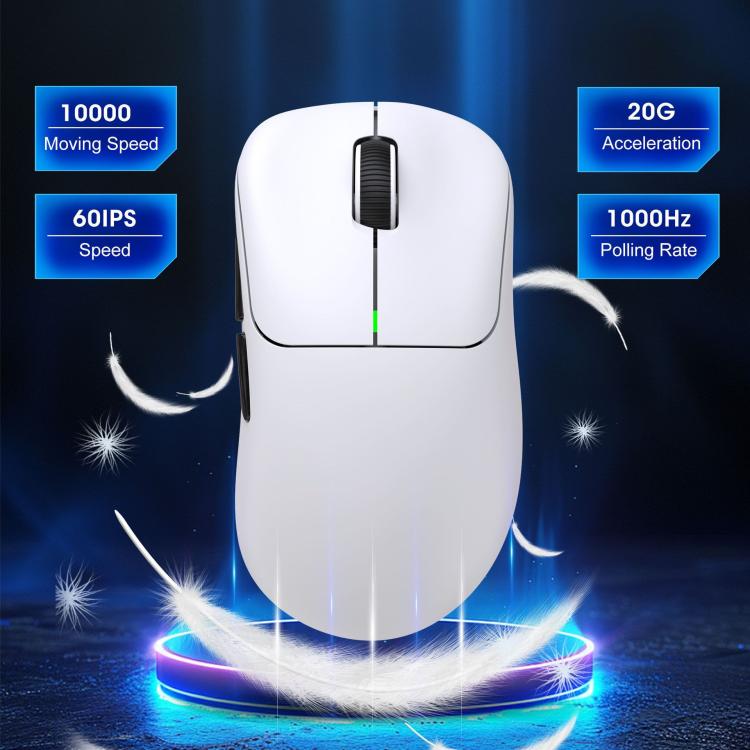 HXSJ T700 Tri-mode Lightweight Wireless Mouse(White) - Wireless Mice by HXSJ | Online Shopping UK | buy2fix