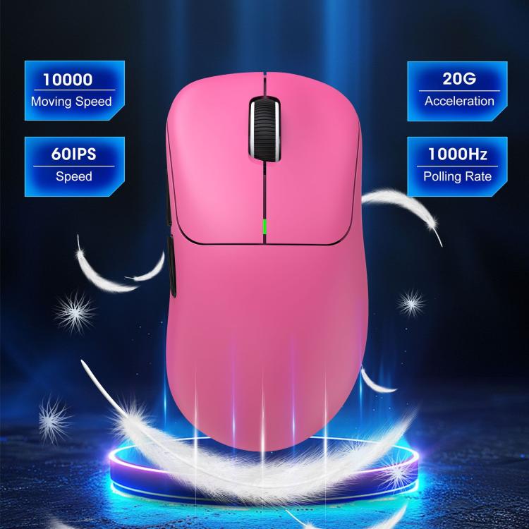 HXSJ T700 Tri-mode Lightweight Wireless Mouse(Pink) - Wireless Mice by HXSJ | Online Shopping UK | buy2fix