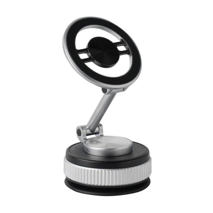 XZK104 2nd Generation Vacuum Adsorption Magnetic Folding Car Phone Holder(Silver D Type) - Universal Car Holders by buy2fix | Online Shopping UK | buy2fix