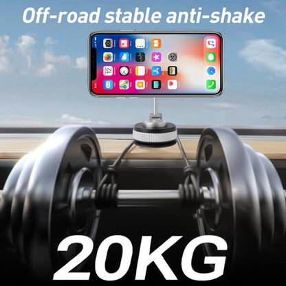 XZK104 2nd Generation Vacuum Adsorption Magnetic Folding Car Phone Holder(Gun Metal C Type) - Universal Car Holders by buy2fix | Online Shopping UK | buy2fix