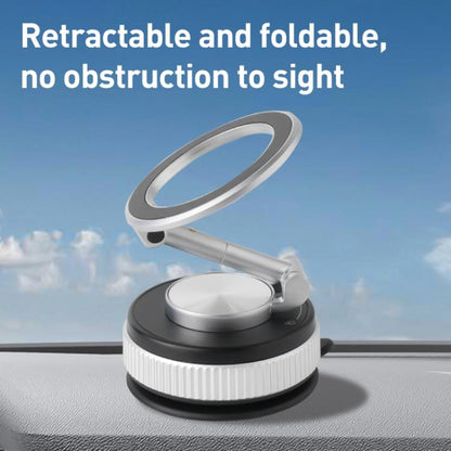 XZK104 2nd Generation Vacuum Adsorption Magnetic Folding Car Phone Holder(Silver A Type) - Universal Car Holders by buy2fix | Online Shopping UK | buy2fix