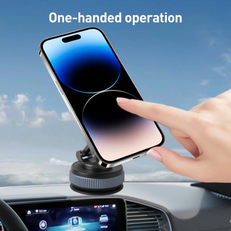 XZK104 2nd Generation Vacuum Adsorption Magnetic Folding Car Phone Holder(Gun Metal D Type) - Universal Car Holders by buy2fix | Online Shopping UK | buy2fix