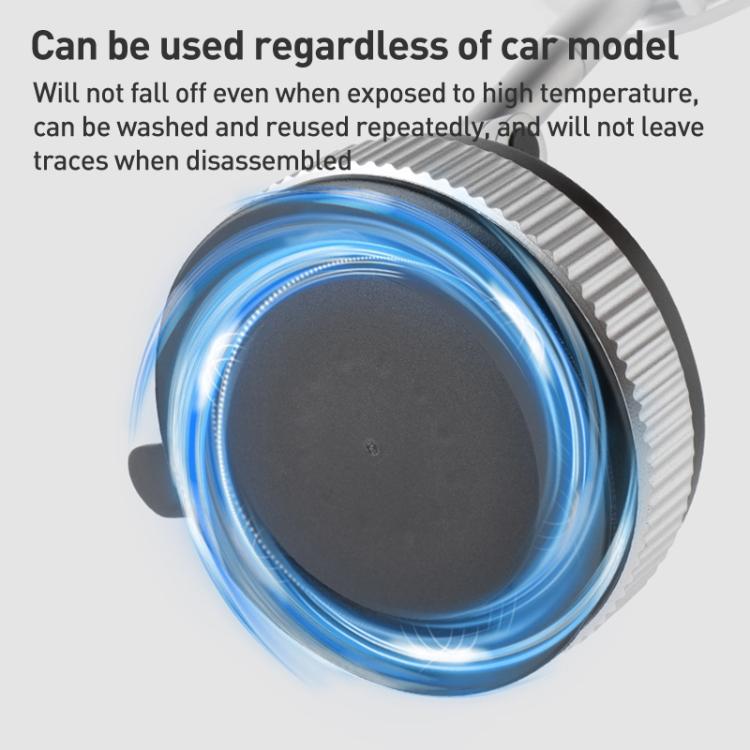 XZK104 2nd Generation Vacuum Adsorption Magnetic Folding Car Phone Holder(Gun Metal C Type) - Universal Car Holders by buy2fix | Online Shopping UK | buy2fix