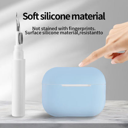 For AirPods Pro 2 Silicone Earphone Protective Case with Cleaning Pen(Pink) - For AirPods Pro 2 by buy2fix | Online Shopping UK | buy2fix