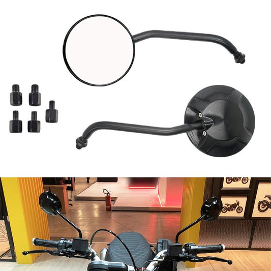 For Yamaha YZF 600 / YZF R6 2pcs/Set Motorcycle Modified Round Reflector Rearview Mirror(Black) - Side Mirrors by buy2fix | Online Shopping UK | buy2fix