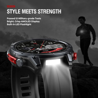 Zeblaze Stratos 4 Rugged Outdoor GPS Smart Watch 1.43 inch Screen 5 ATM & IP69K(Black) - Smart Watches by Zeblaze | Online Shopping UK | buy2fix