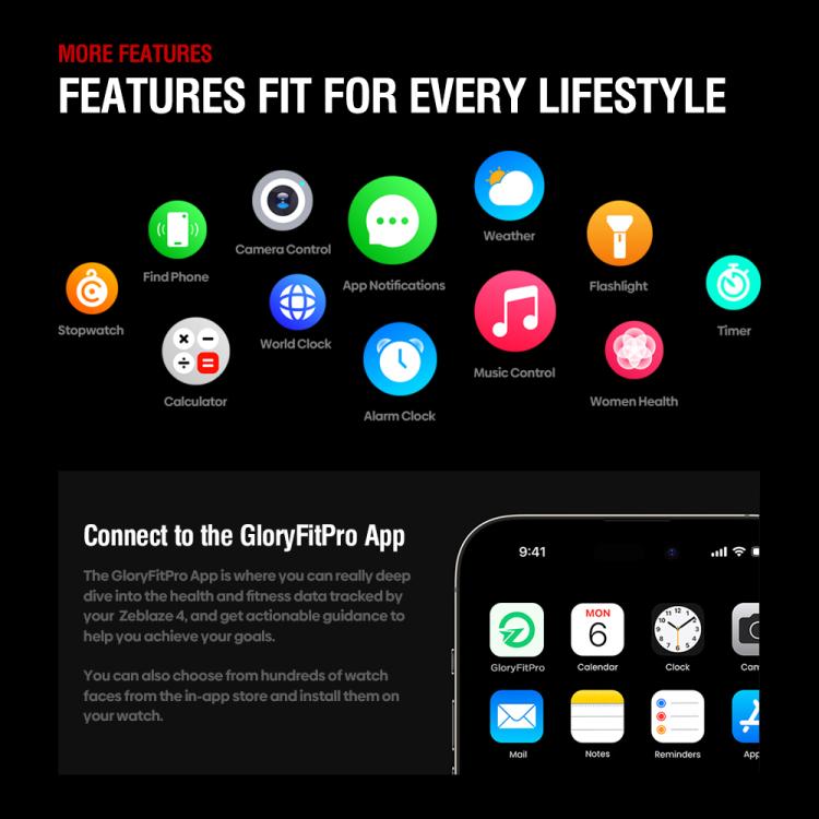 Zeblaze Stratos 4 Rugged Outdoor GPS Smart Watch 1.43 inch Screen 5 ATM & IP69K(Black) - Smart Watches by Zeblaze | Online Shopping UK | buy2fix